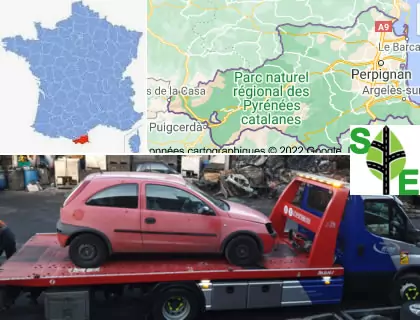 Enlèvement épave tous véhicules hors d'usage Pyrénées Occidentales 66